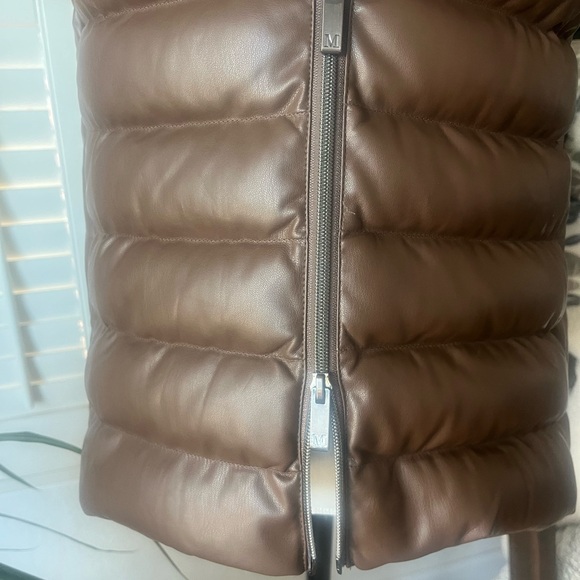 🍫 Martha Stewart Chocolate Brown Quilted Down Puffer Vest - Picture 3 of 8